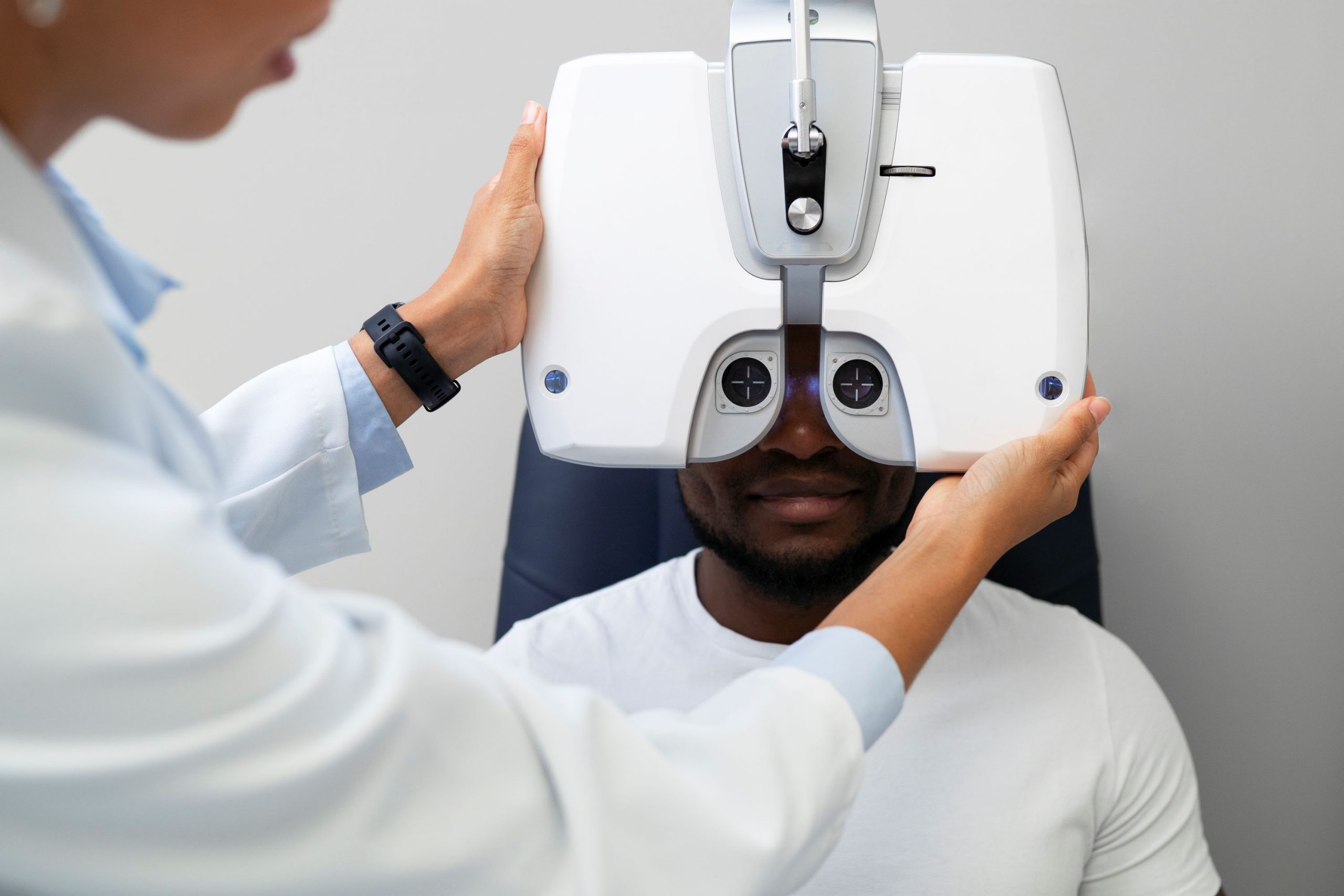 doctor-patient-ophthalmologist-s-office checking eye health