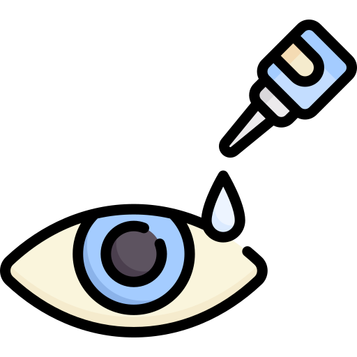 Eye Drops eye refraction assessment